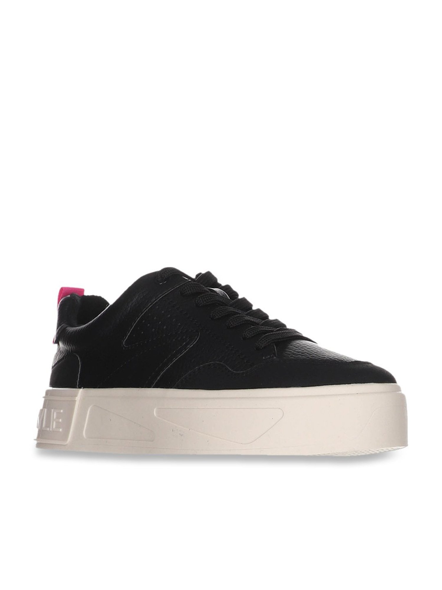 Kendall + Kylie Women's BARONESS Low Top Lace Up Black Sneakers