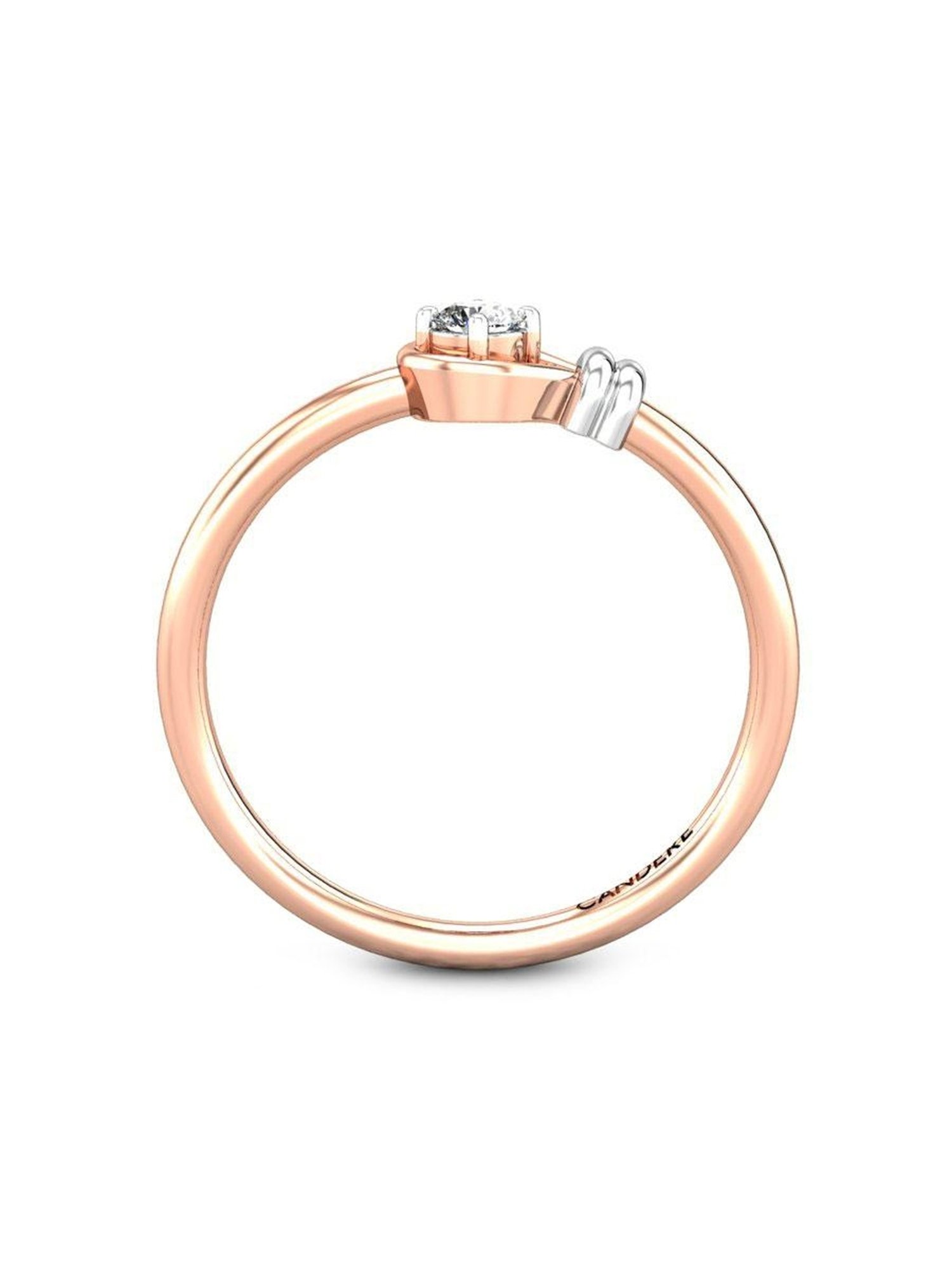Candere by Kalyan Jewellers 18k Rose Gold & Diamond Ring for Women