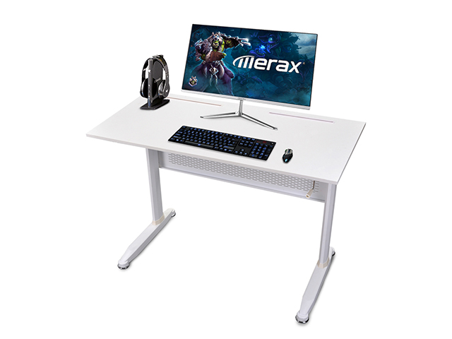 Gaming Desk Home Office Desk Adjustable Height 28.7" to 44.5" Standing Desk with Crank Handle Manual Lifting Table Sturdy Legs With Foot Pads,Black,GT78