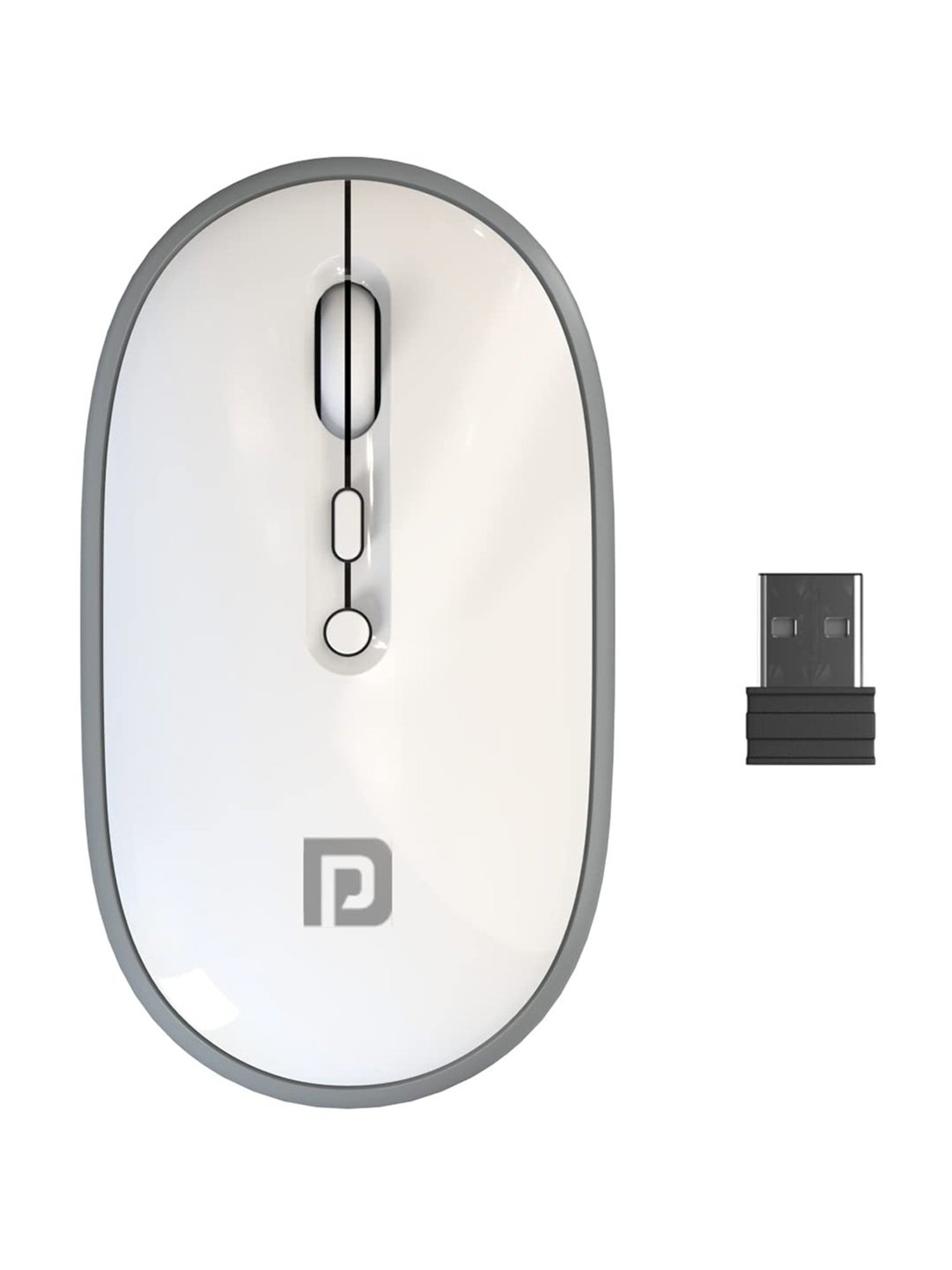 Portronics POR-1784 Toad II Wireless Optical Mouse with Dual Connectivity (Grey)