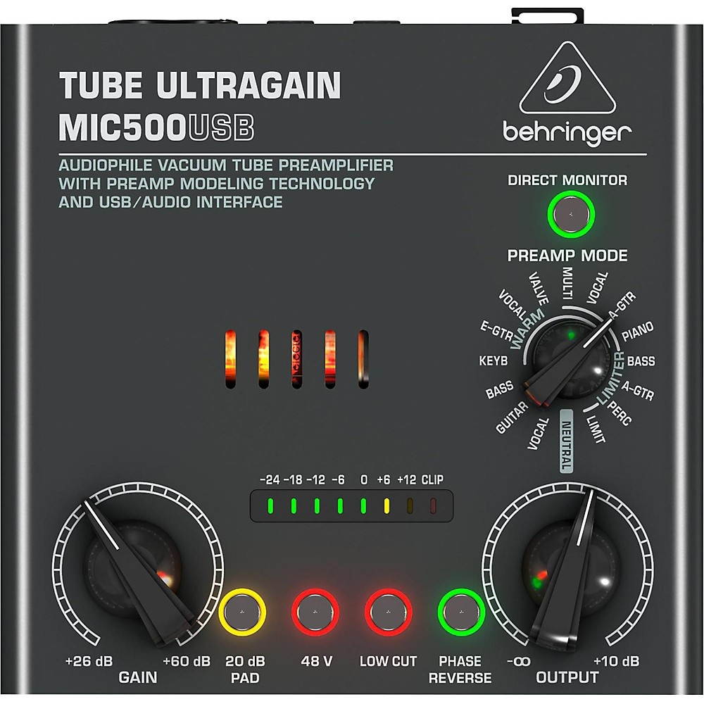 behringer tube ultragain mic500usb