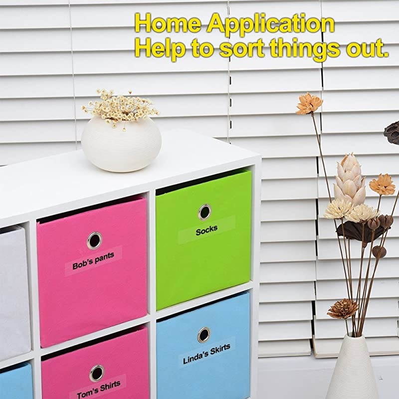 Compatible Label Tape Replacement for DYMO LetraTag Refills Clear Transparent Label Tape Compatible with DYMO Label Maker 12 Inch x 13 Feet 12mm x 4m 4 Pack