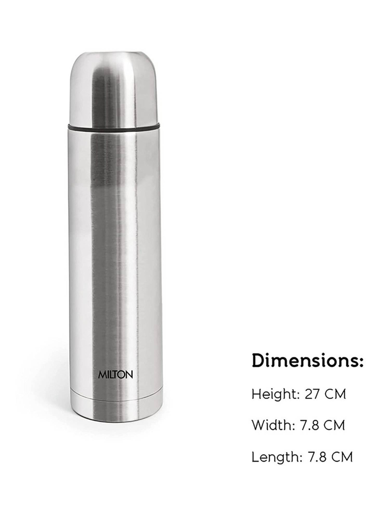 Milton Silver Stainless Steel Thermosteel Vacuum Flasks (0.5 L)