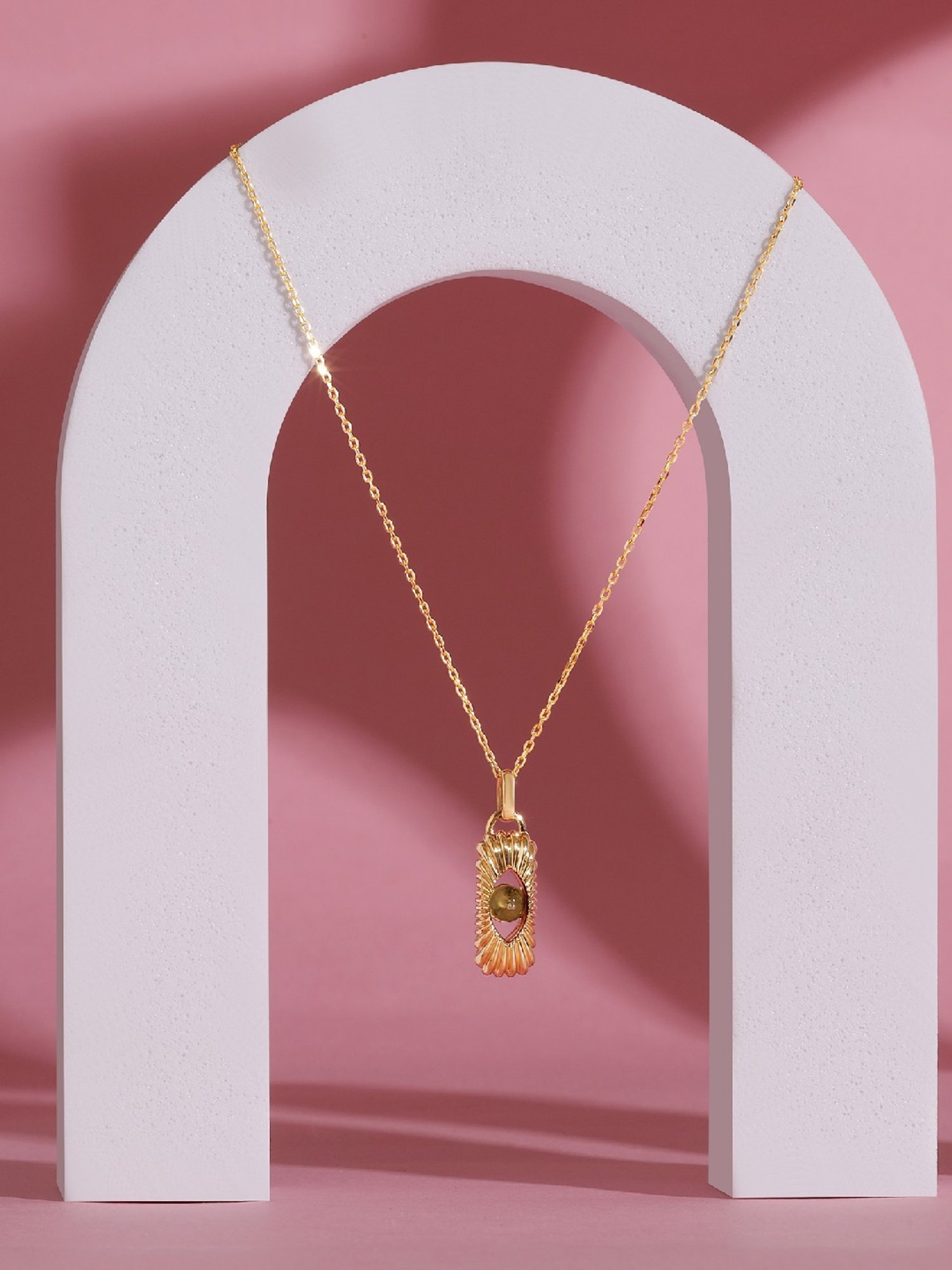 CKC Sacred Rudraksha Gold Pendant: Single Loop Elegance