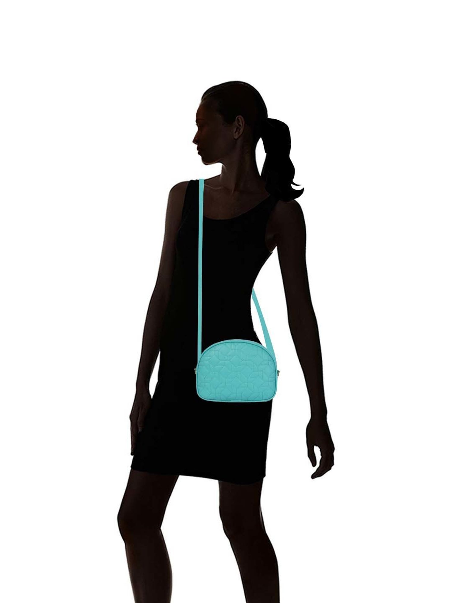 Bagsy Malone Blue Quilted Medium Sling Handbag