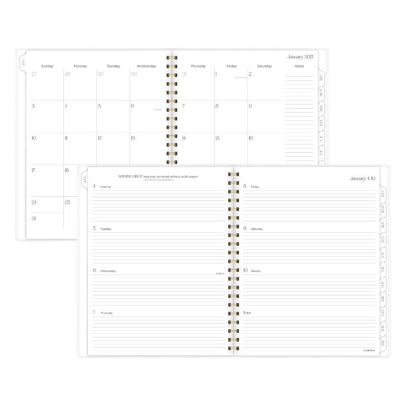 2021 Planner 8.875" x 11" Zen Clear Poly Garden Purple - Cambridge