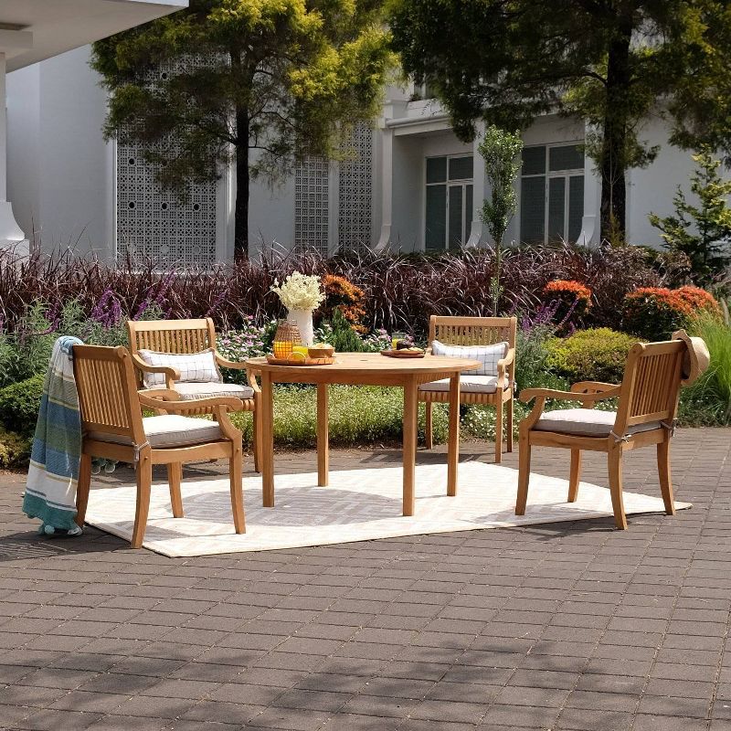 Mosko 5pc Solid Teak Outdoor Dining Set - Cambridge Casual