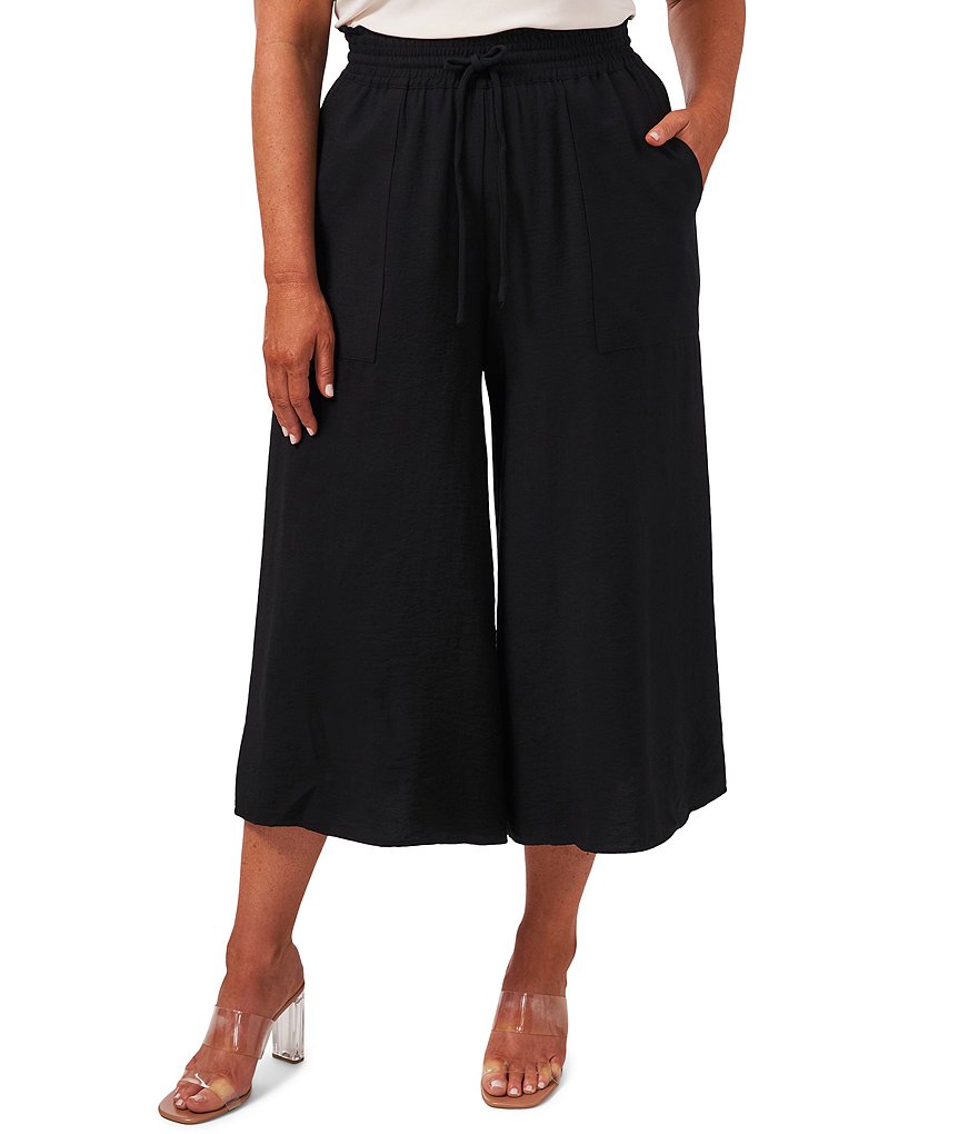 CeCe Plus Size Wide Leg Drawstring Pants
