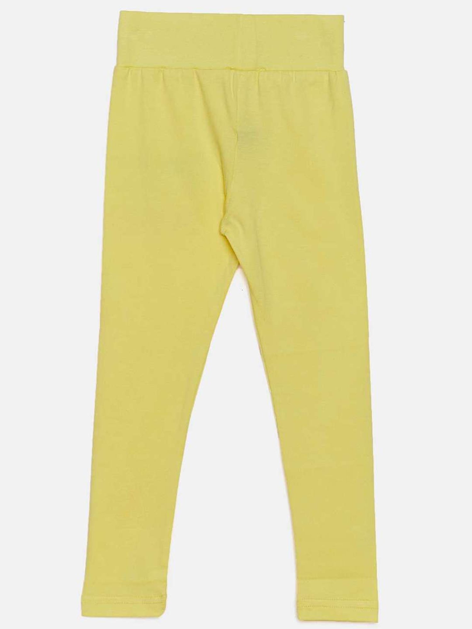 NINS MODA Kids Yellow Printed Leggings