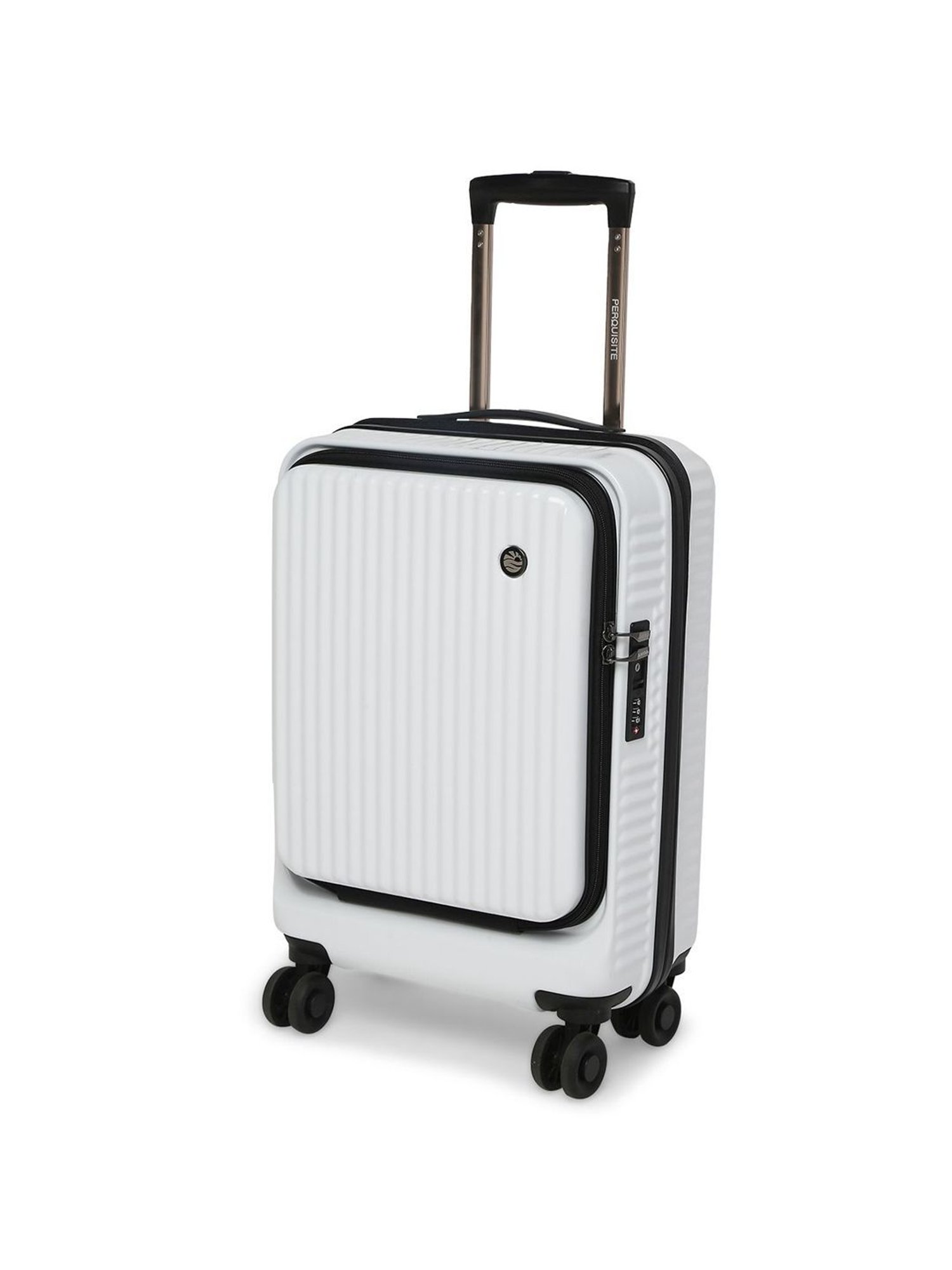 Perquisite Y2K Luxe Range White Hard 20" Cabin Luggage