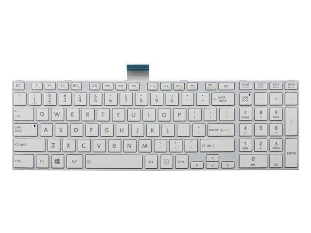 New laptop replacement keyboard for Toshiba  Satellite C50-A C50D-A C50DT-A C50T-A US layout White color with White frame