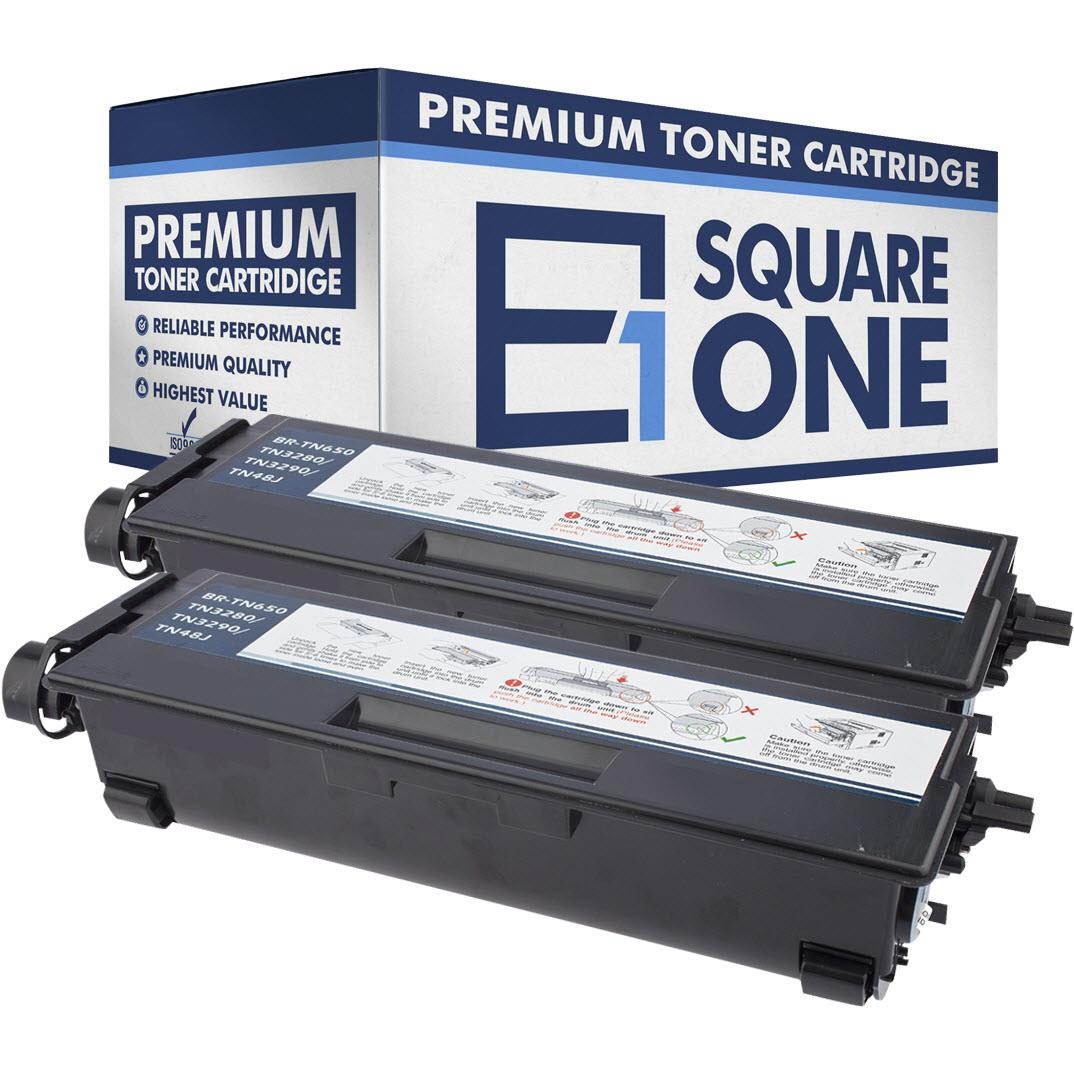 eSquareOne Compatible High Yield Toner Cartridge Replacement for Brother TN650 TN620 (Black, 2-Pack)