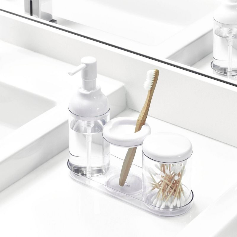4pc Finn Bathroom Set Clear - iDesign