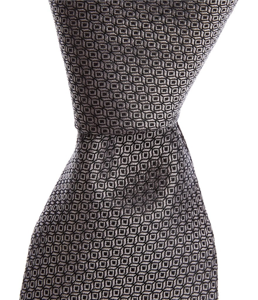 Murano Ditsy Diamond Solid Narrow 3 1/8#double; Silk Tie