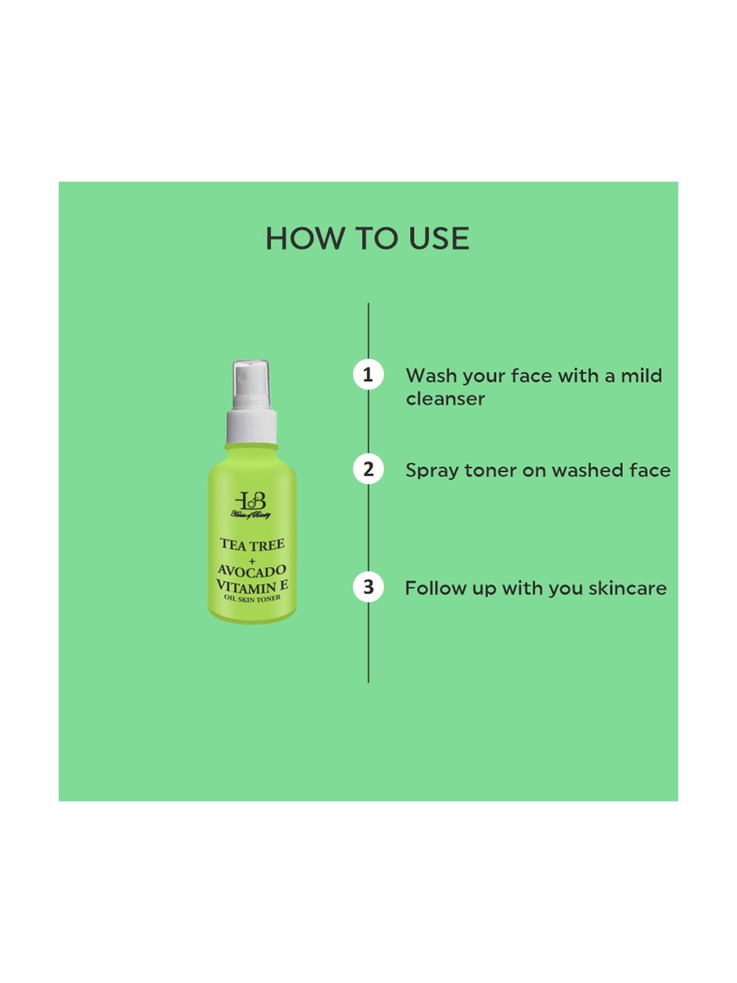 House of Beauty Tea Tree + Avocado Toner - Oily To Combination Skin - 30 ml