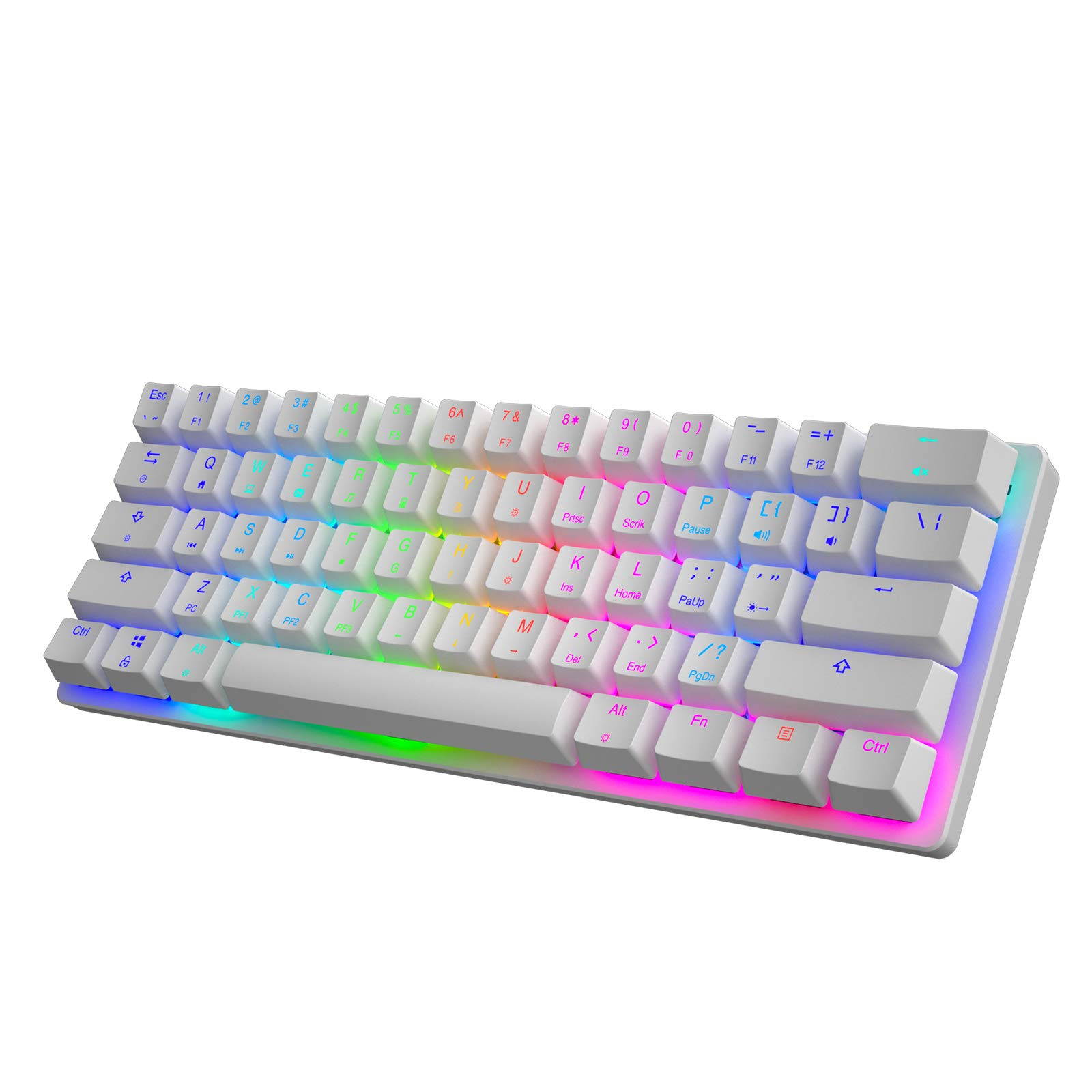 STOGA 60% Mechanical Gaming Keyboard, RGB Small Compact 61-Key USB-C Wired Brown Switch Mini Gaming/Office Portable Computer Keyboard