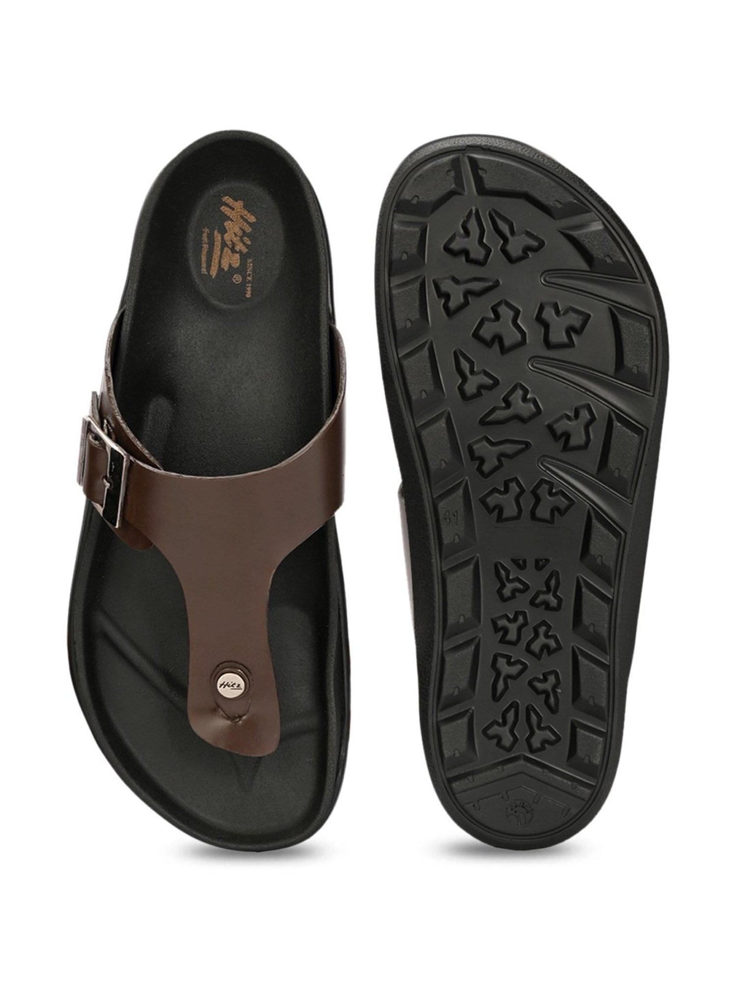 Hitz Men's Dark Brown Thong Sandals
