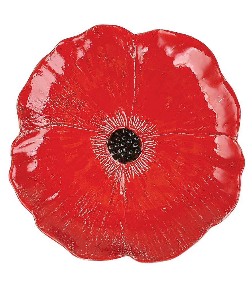 VIETRI Lastra Poppy Figural Round Platter