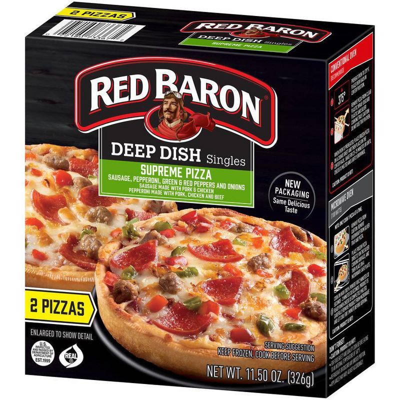 Red Baron Deep Dish Singles Supreme Frozen Pizza - 11.5oz