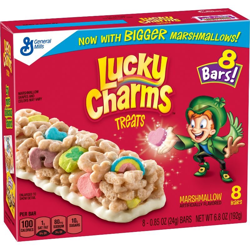 Lucky Charms Marshmallow Flavored Bars - 8ct