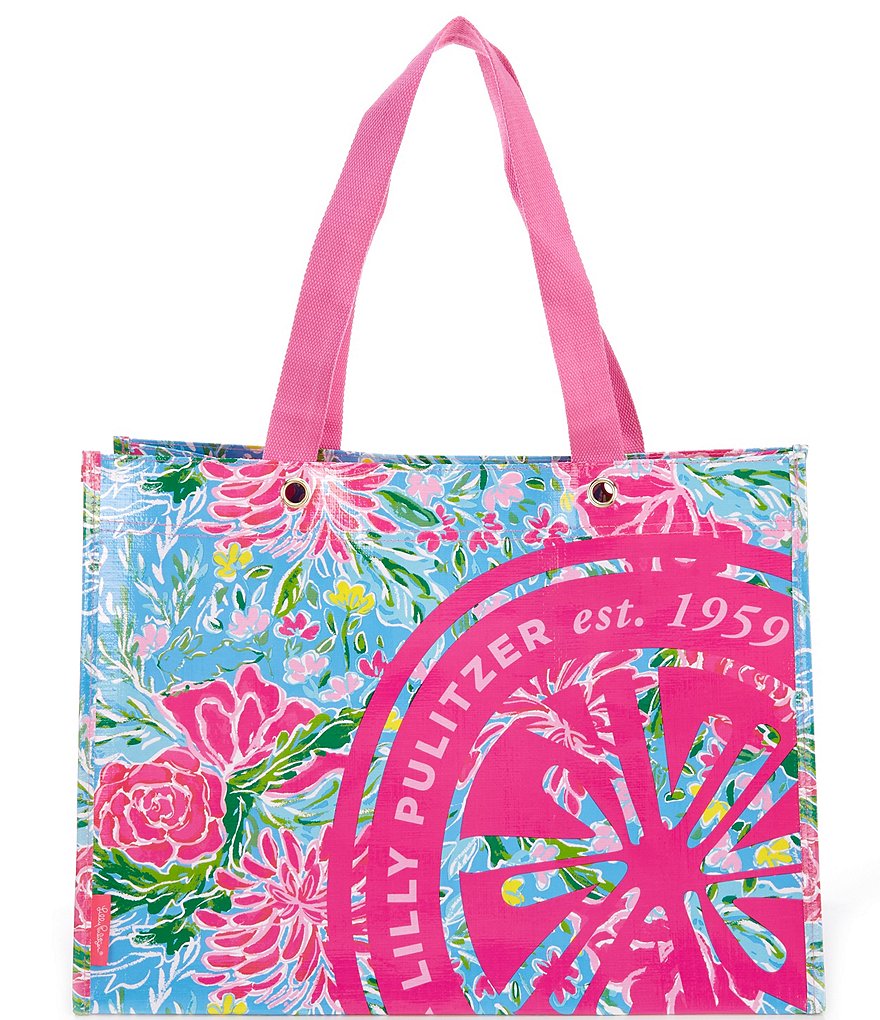 Lilly Pulitzer Bunny Business Market Tote Bag