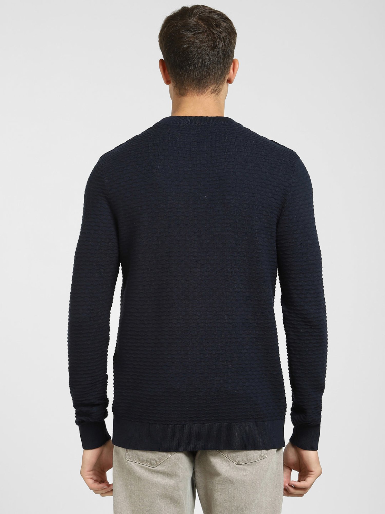 SELECTED HOMME Sky Captain Cotton Regular Fit Texture Sweater