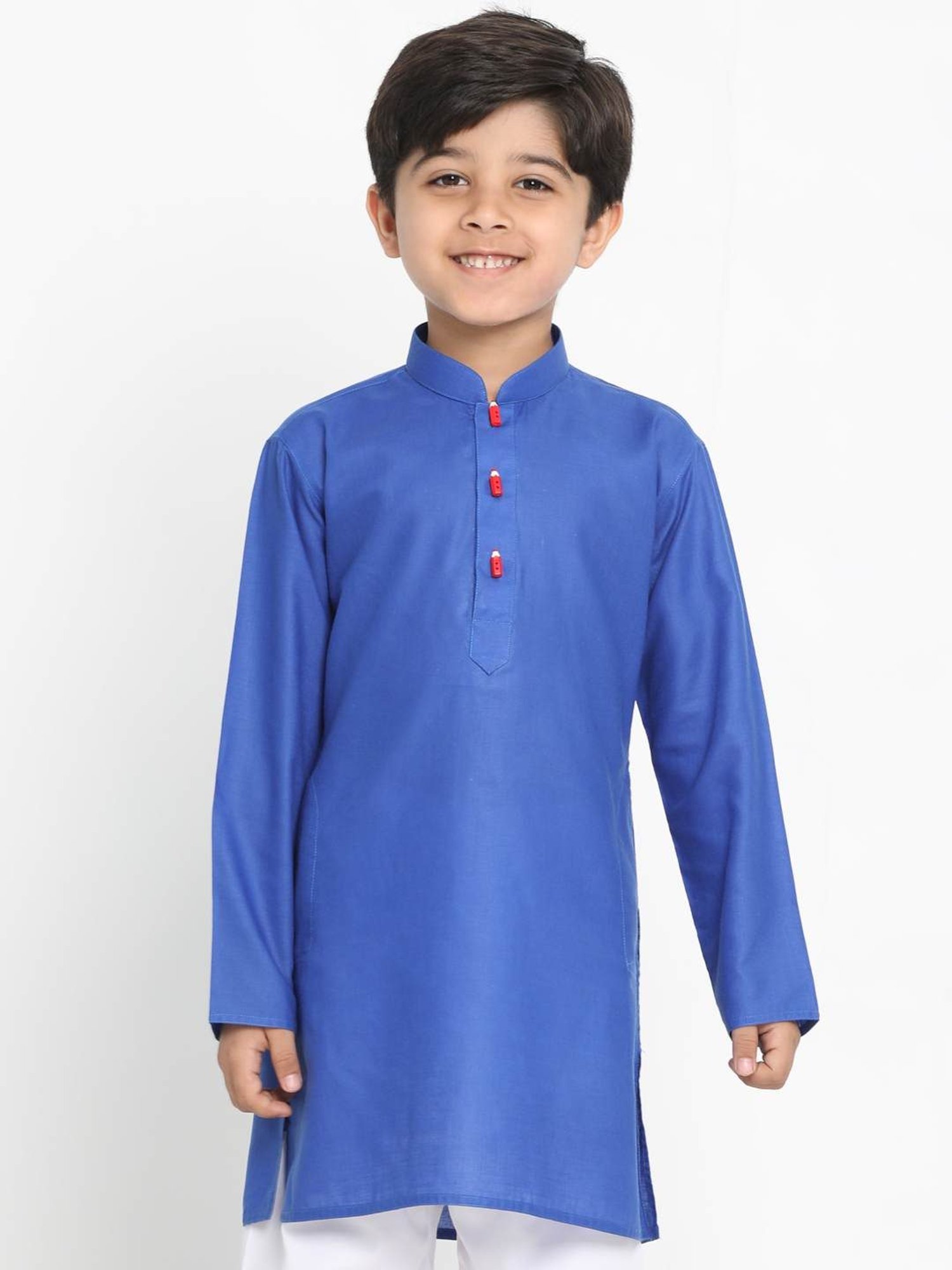 VASTRAMAY Kids Blue Modern Fit Kurta
