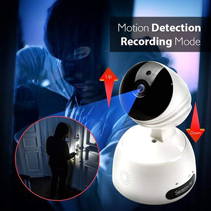 Indoor Wireless IP Camera-HD 720p Network Security Surveillance Home Monitoring w/ Motion Detection, Night Vision,PTZ,2 Way Audio, iPhone Android Mobile App-PC WiFi Access- IPCAMHD30,White