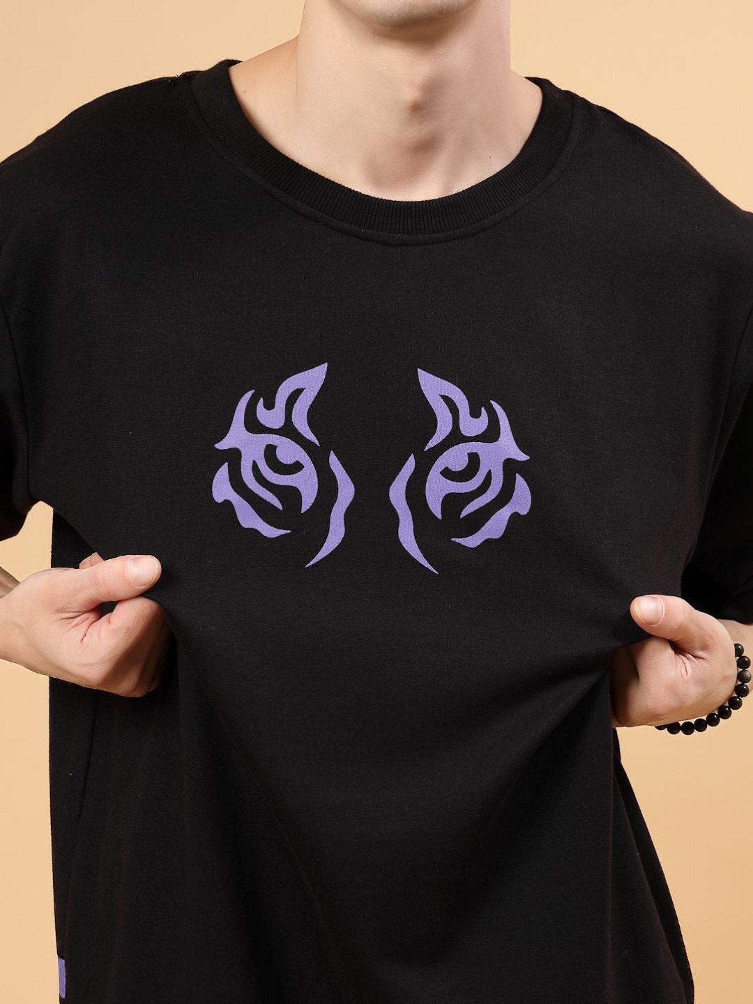 Rigo Black Loose Fit Printed T-Shirt