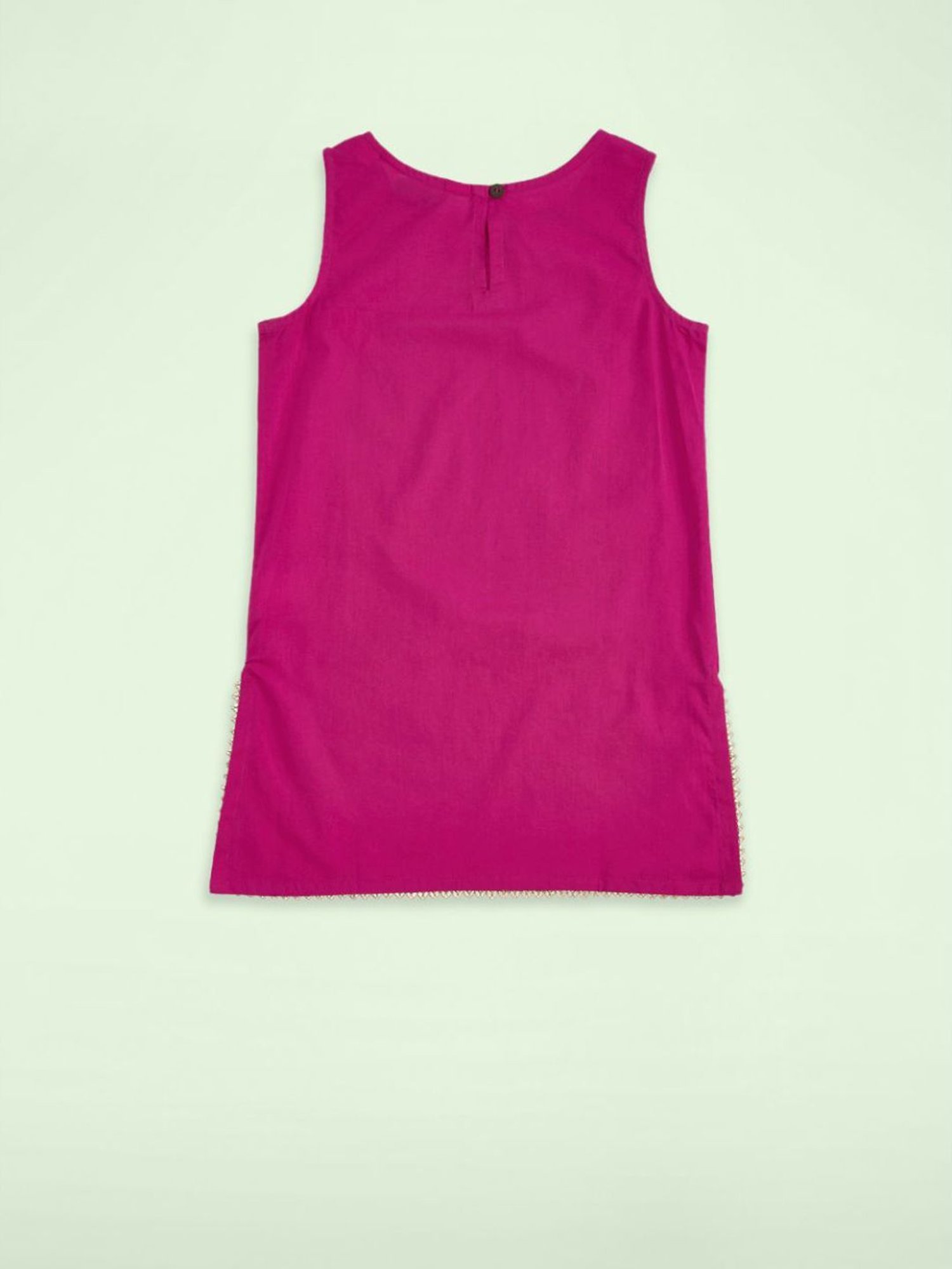 Akkriti by Pantaloons Kids Fuchsia Pink & Yellow Cotton Printed Kurta Set