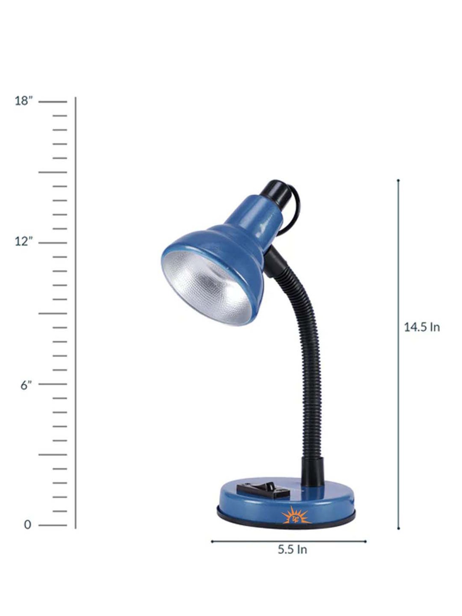 DecorativeRay Red PVC Study Table Lamp - Set of 1