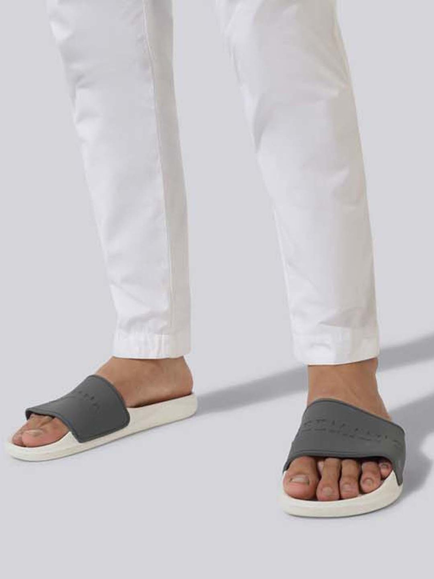 Neemans Men's Grey Slides
