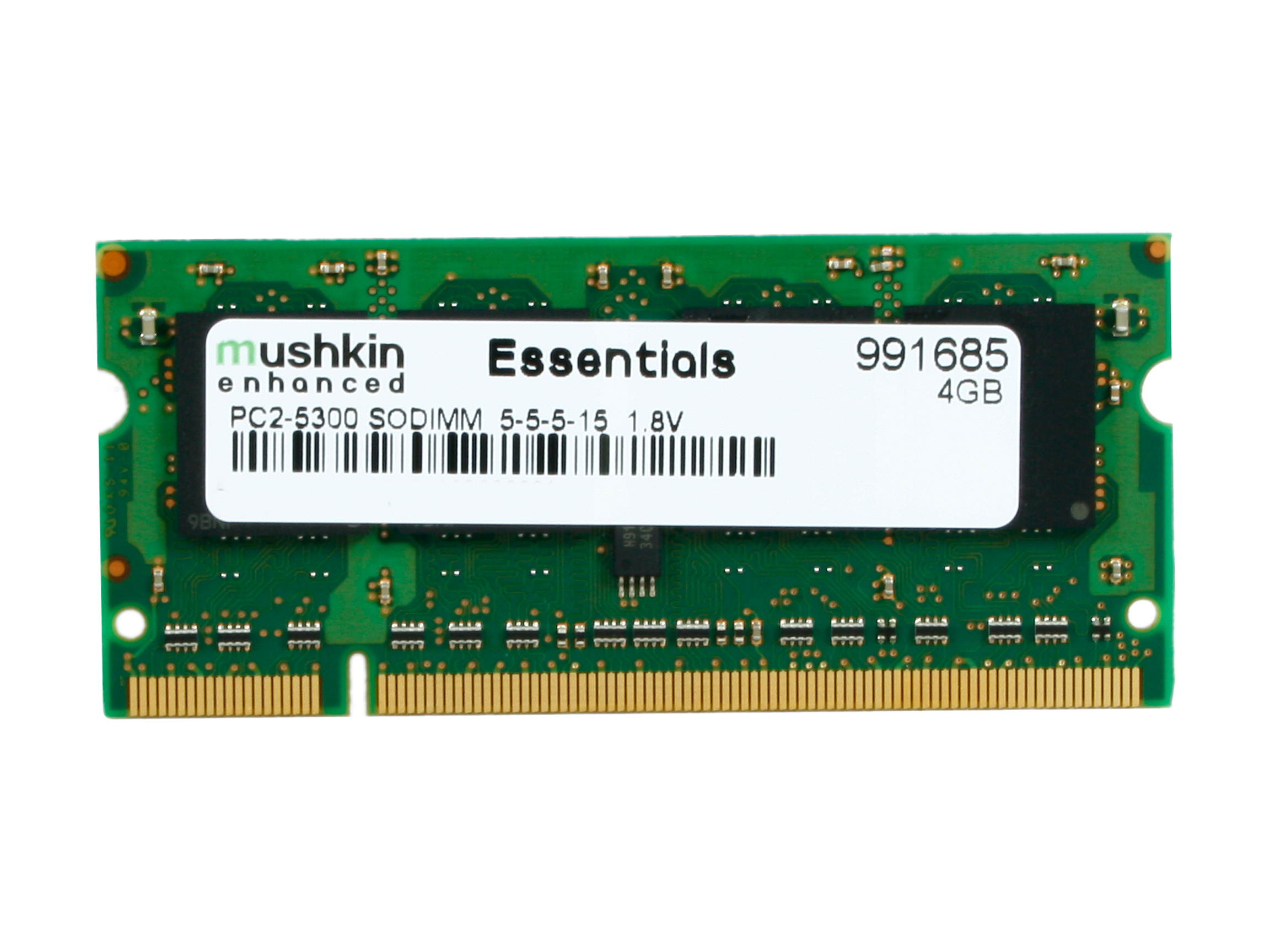 Mushkin Enhanced Essentials 4GB (2 x 2GB) 200-Pin DDR2 SO-DIMM DDR2 667 (PC2 5300) Dual Channel Kit Laptop Memory Model 996559
