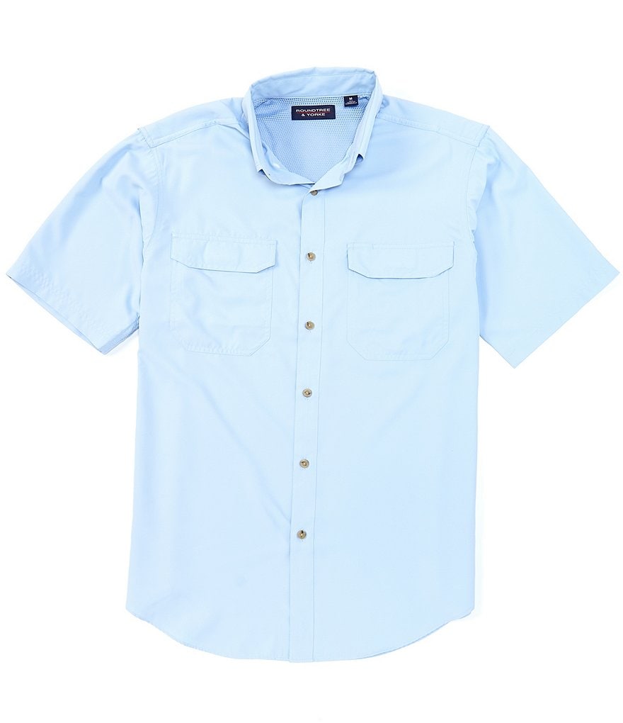 Roundtree & Yorke Performance Short-Sleeve Capeback Sportshirt