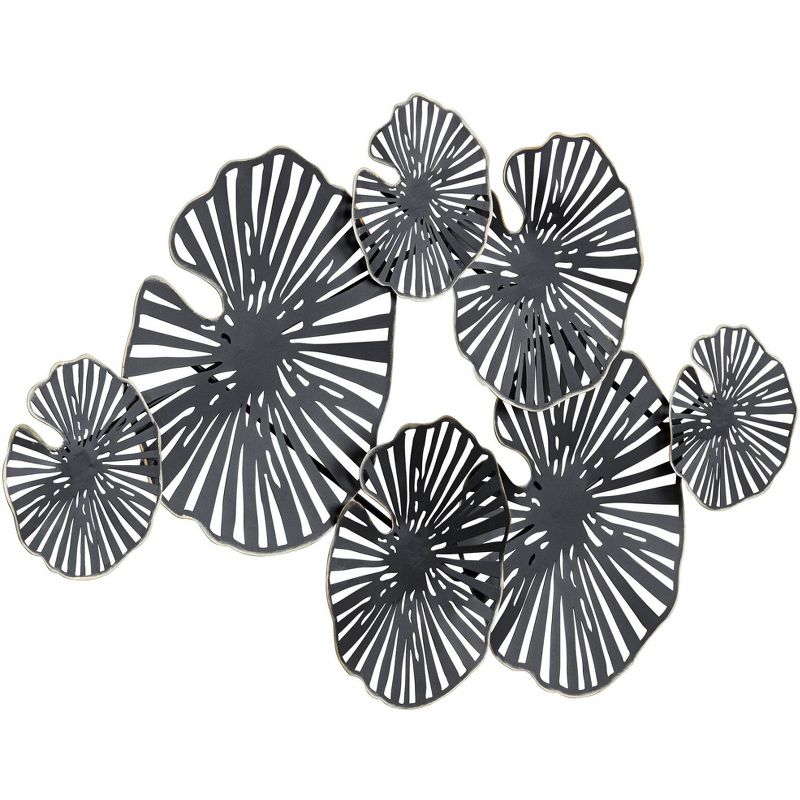 Newhill Designs Ponderay 40 1/2" Wide Black Fan Metal Wall Art