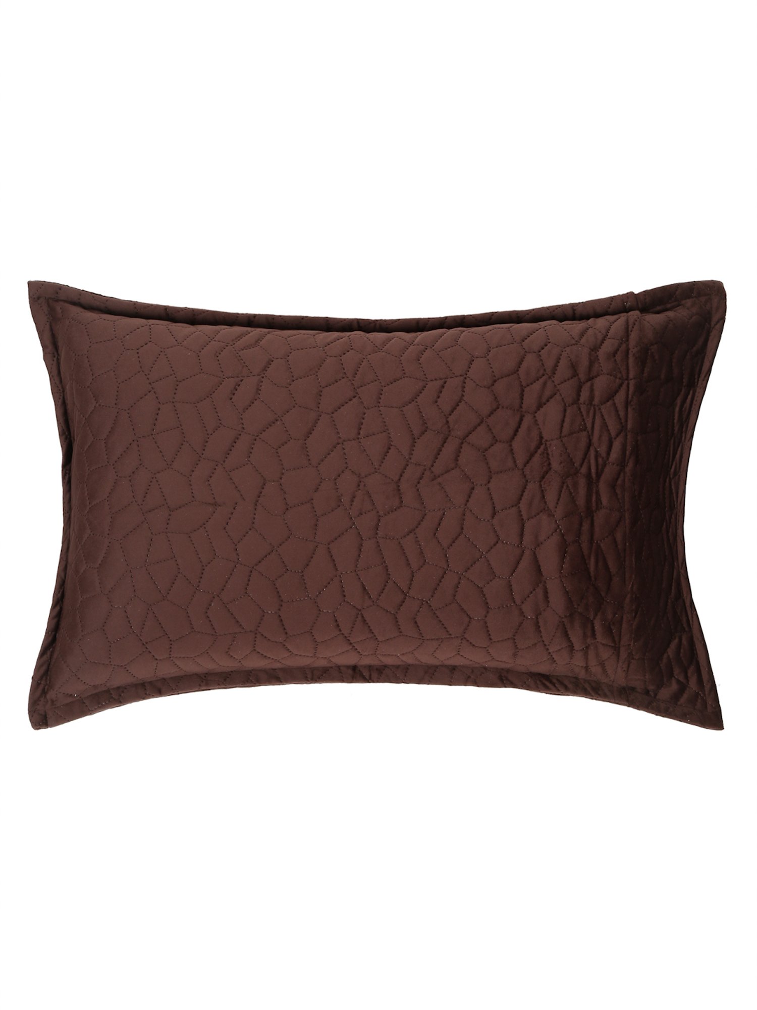 Stoa Paris White & Aqua Cotton 200 TC Pillow Cover - Set of 1