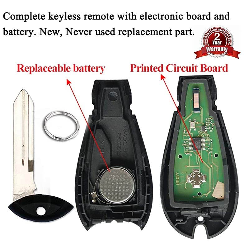 6 Button Key Fob Compatible for 2008-2015 Chrysler Town and Country,2008-2014 Dodge Grand Caravan