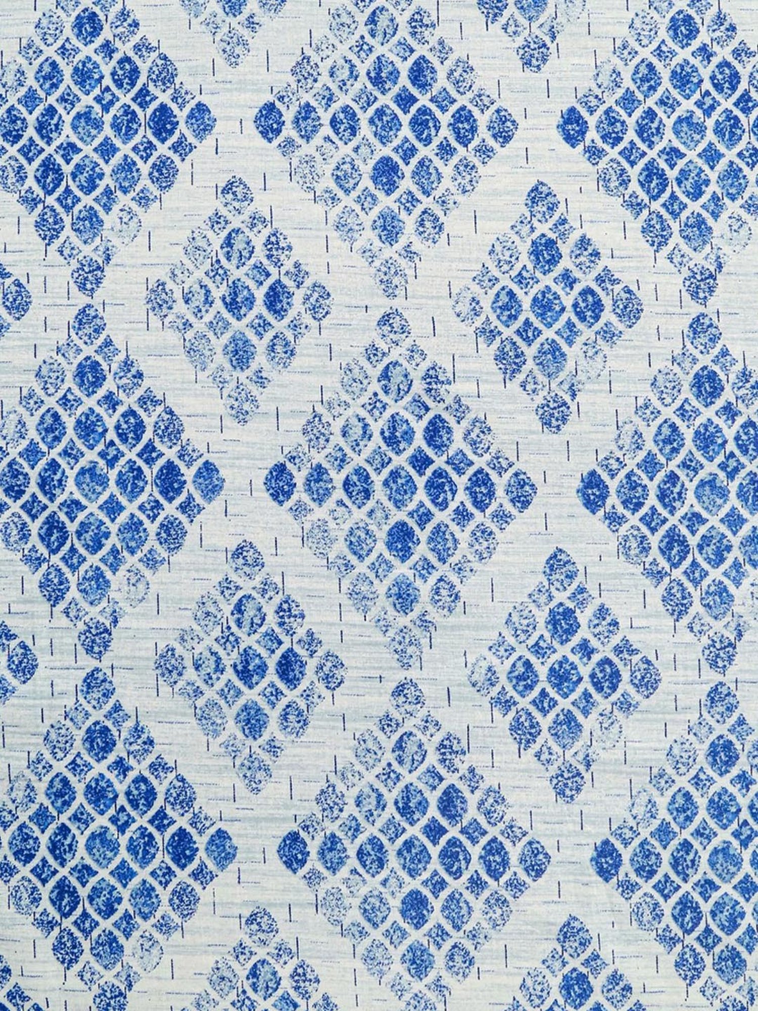 Swayam Dona Geometric Blue 160 TC Cotton King Fitted Fitted Bedsheet with 2 Pillow Covers