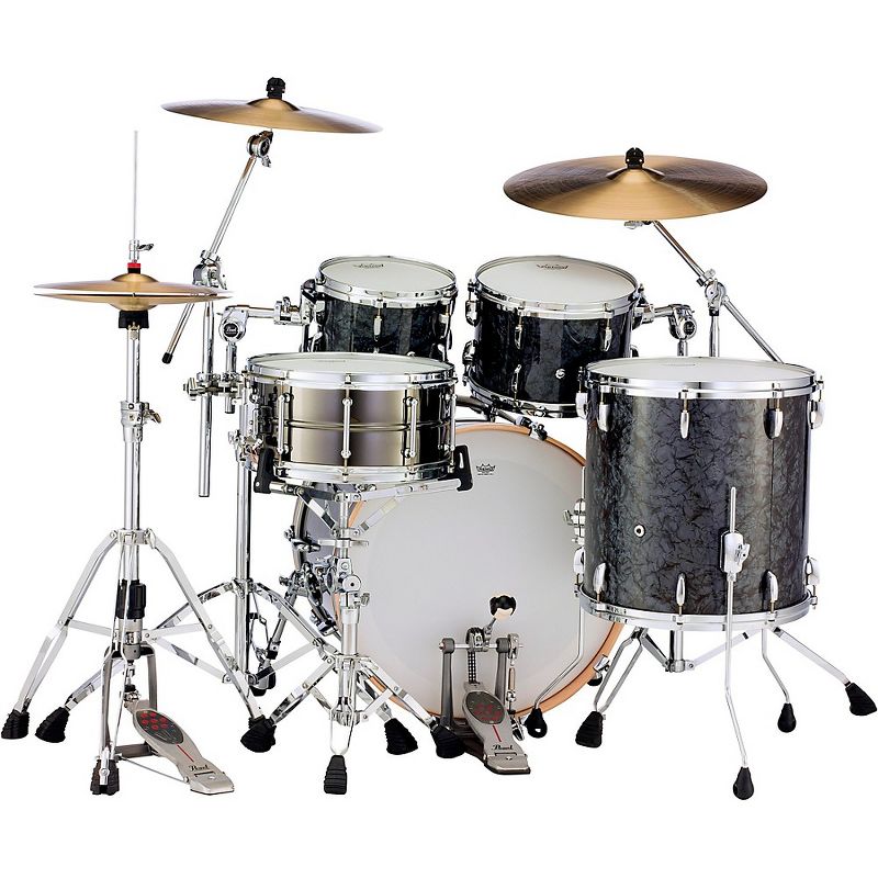 Pearl Masters Maple/Gum 4-Piece Shell Pack Black Diamond Pearl