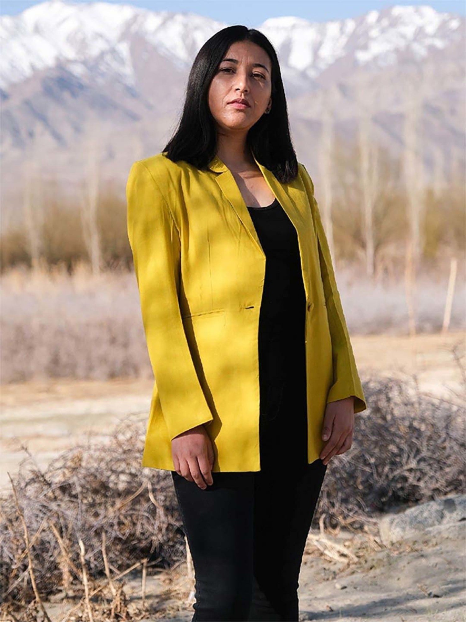 Okhai Dry Laburnum Yellow Pure Cotton Blazer