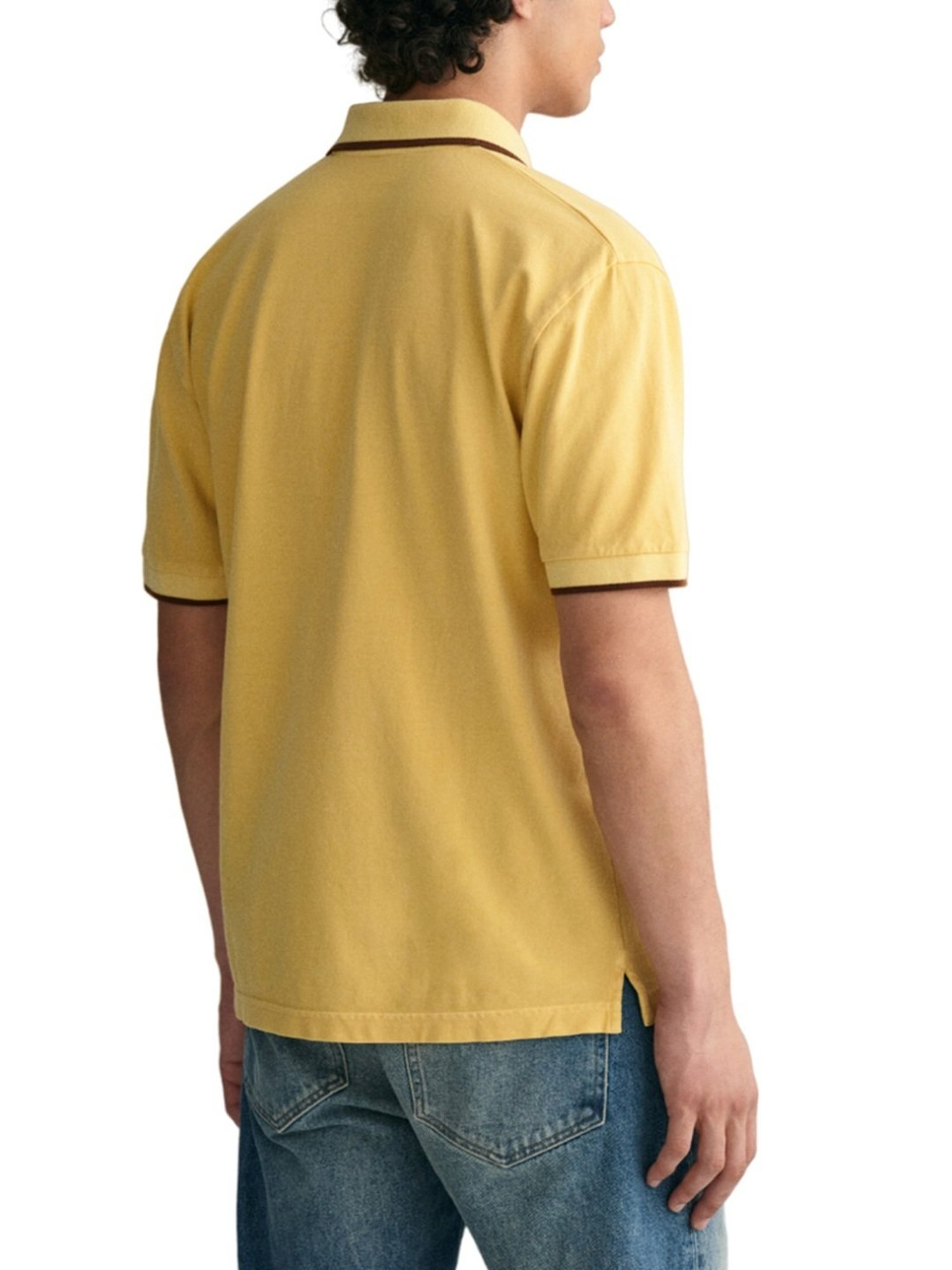 Gant Yellow Cotton Relaxed Fit Polo T-Shirt