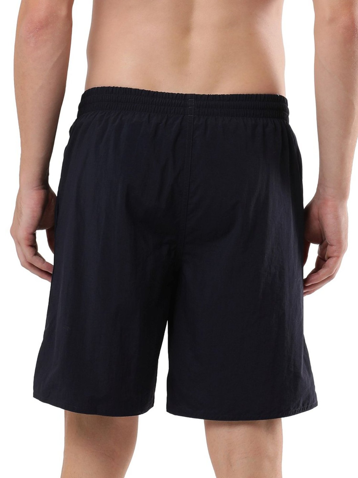 Speedo Navy Regular Fit Self Pattern Swim Shorts