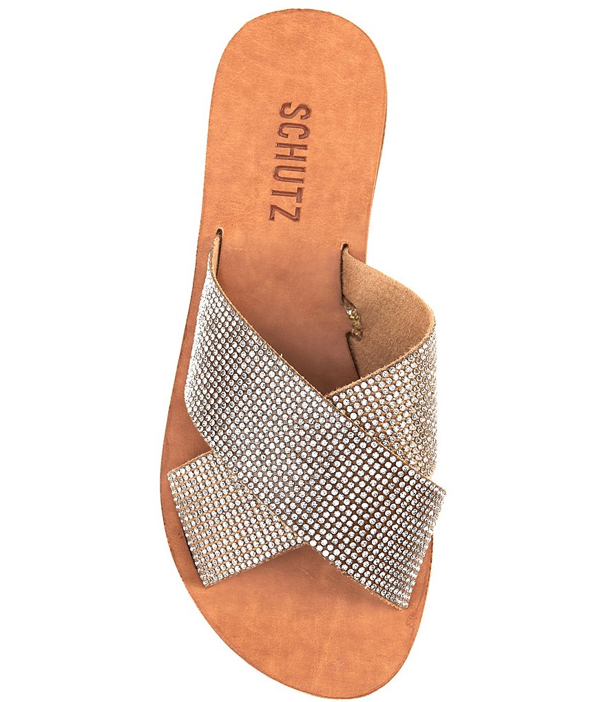 Schutz Crystalle Banded Crystal Embellished Sandals