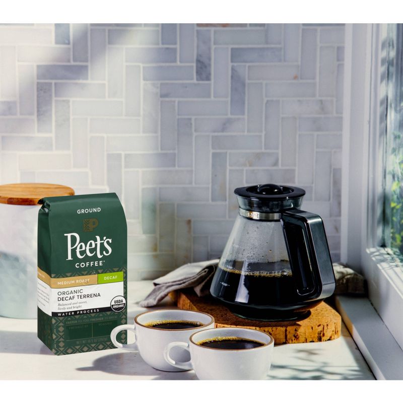 Peet's Organic Decaf Terrena Medium Roast Ground Coffee - 10.5oz
