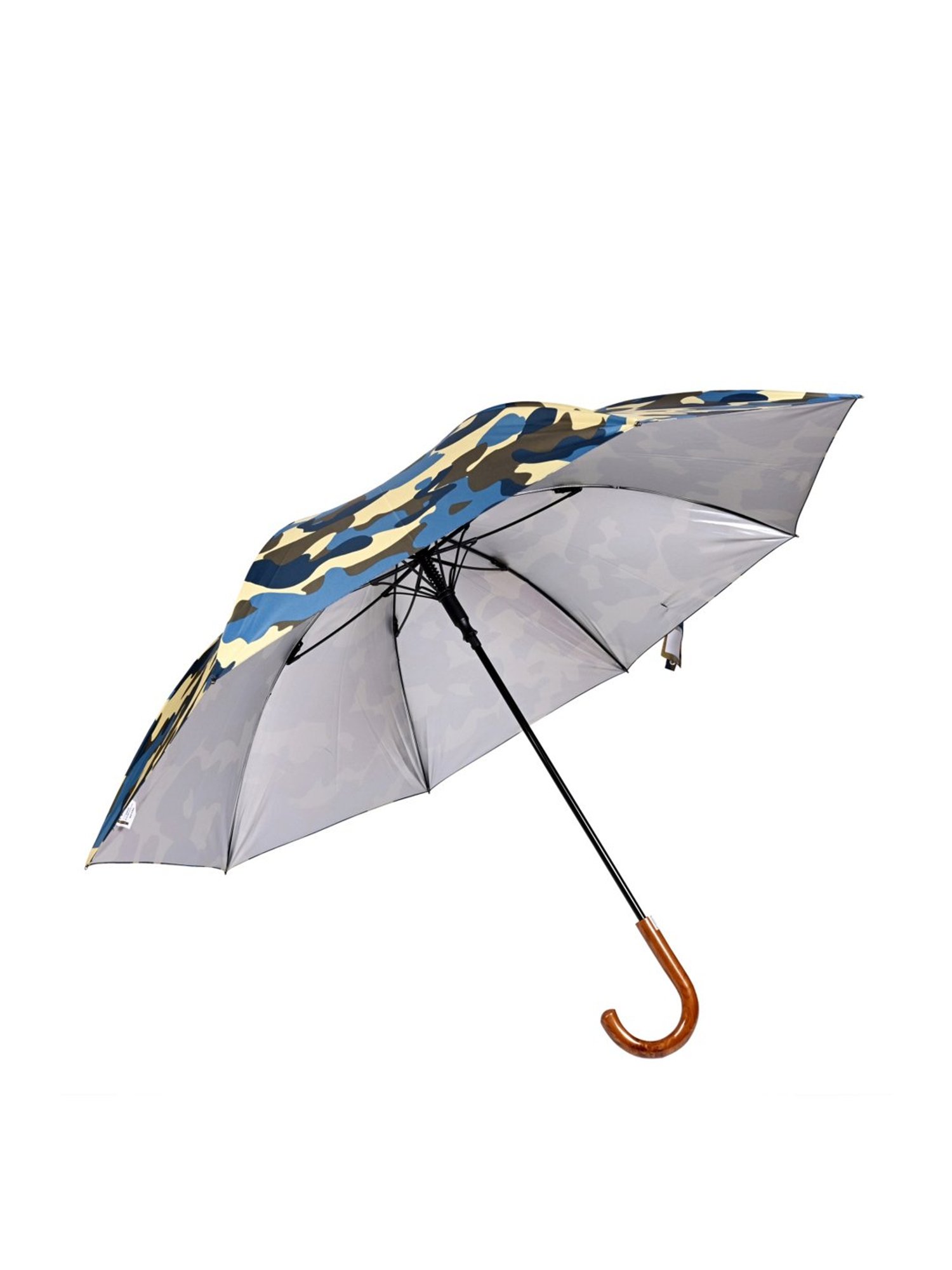 Eume Ordin Yellow & Blue Camo 1 Fold Umbrella - 27 inch