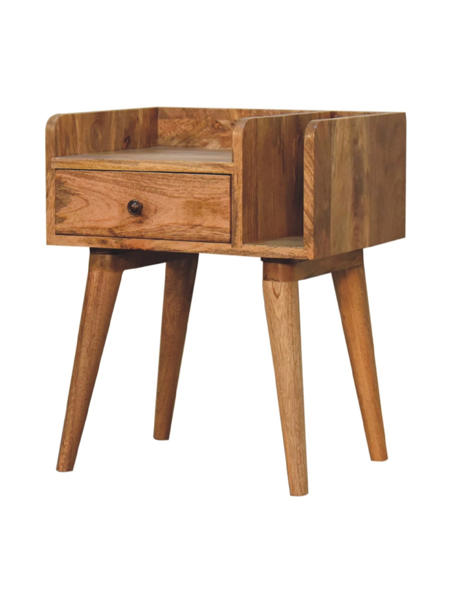 Sleepyhead Ally Teak Brown Sheesham Wood Bedside Table