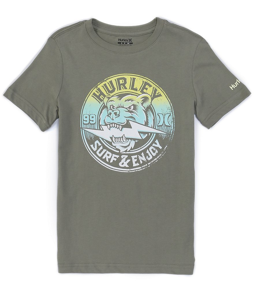 Hurley Big Boys 8-20 Short-Sleeve Bear Bolt Tee