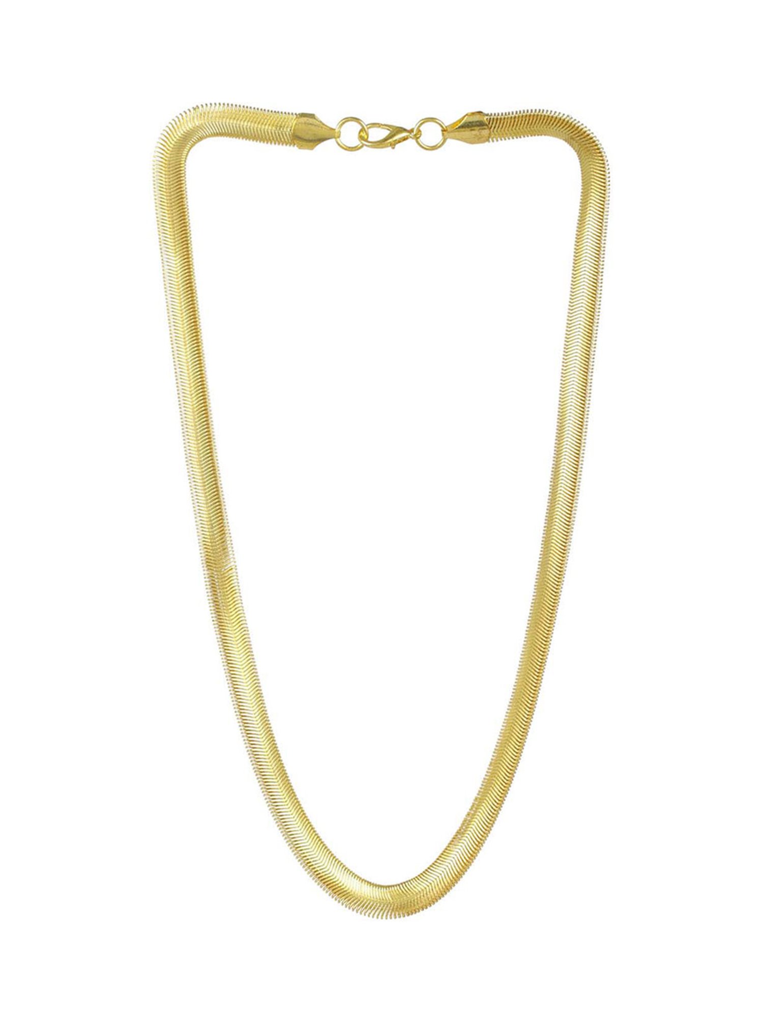 Bold by Priyaasi Herringbone Gold-Plated Snake Chain for Men