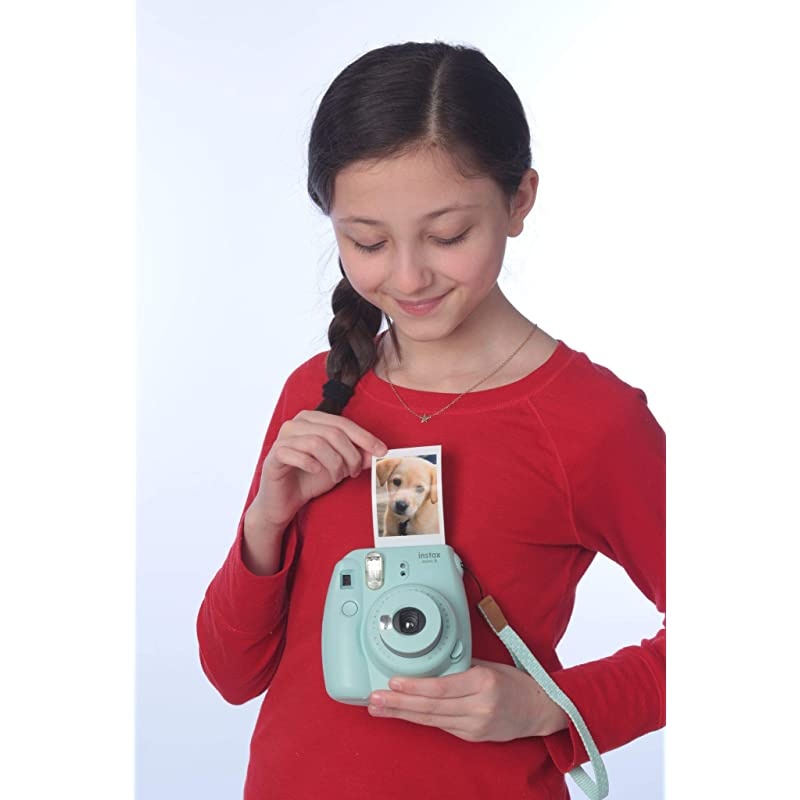 Instax Mini 9 Instant Film Camera + 20 Sheets of Instant Film + Lens Cleaning Cloth + CloseUp Selfie Lens + Wrist Strap | Batteries Included SmokeyWhite