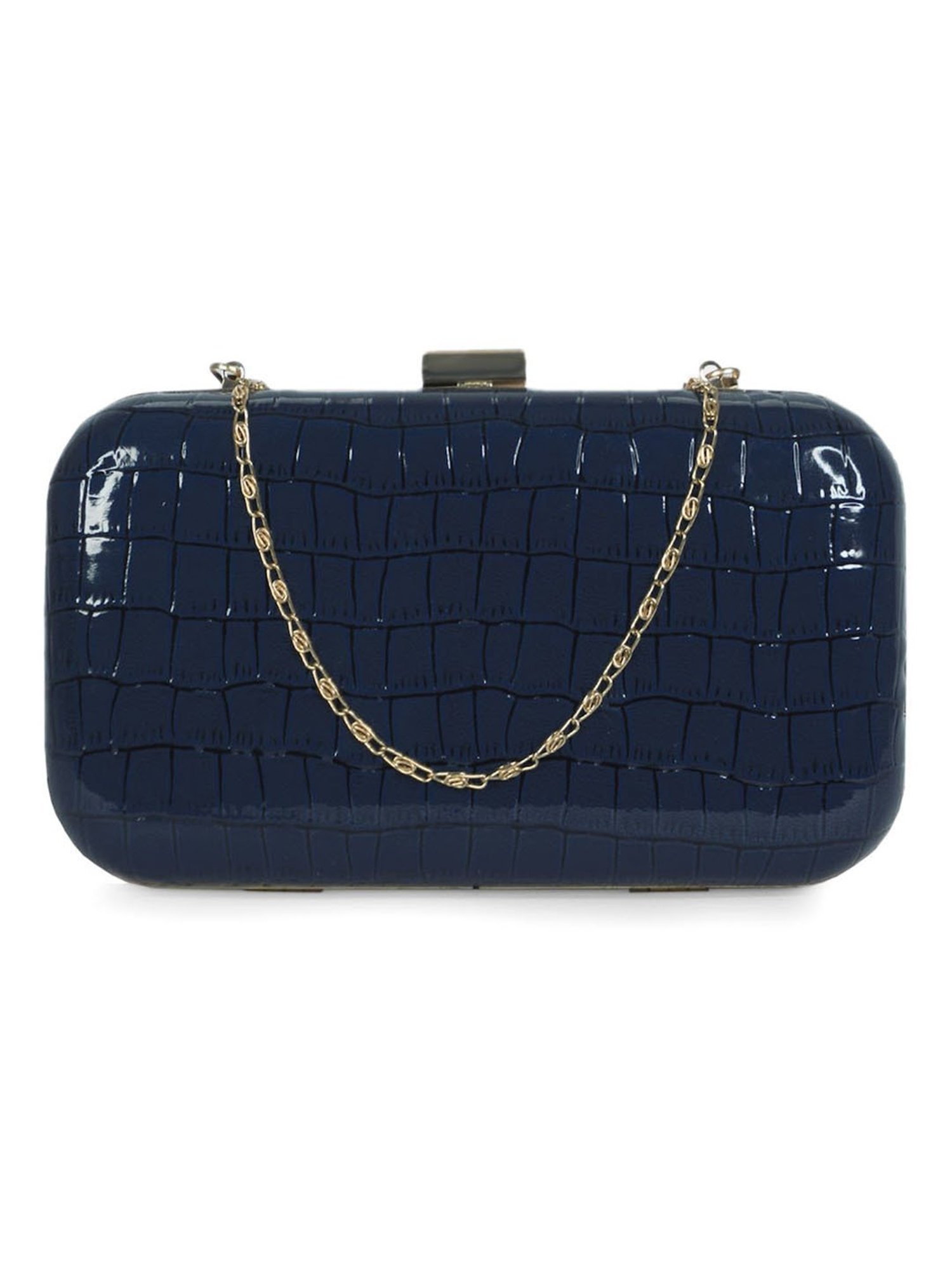 Modern Myth Blue Textured Clutch